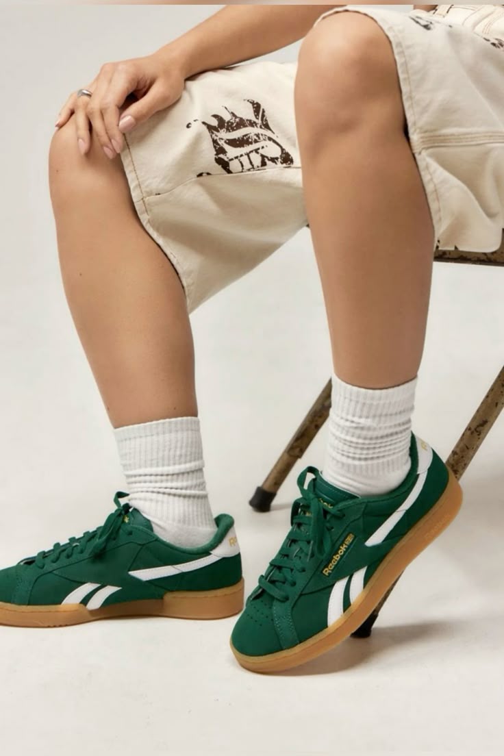 Reebok Green Suede